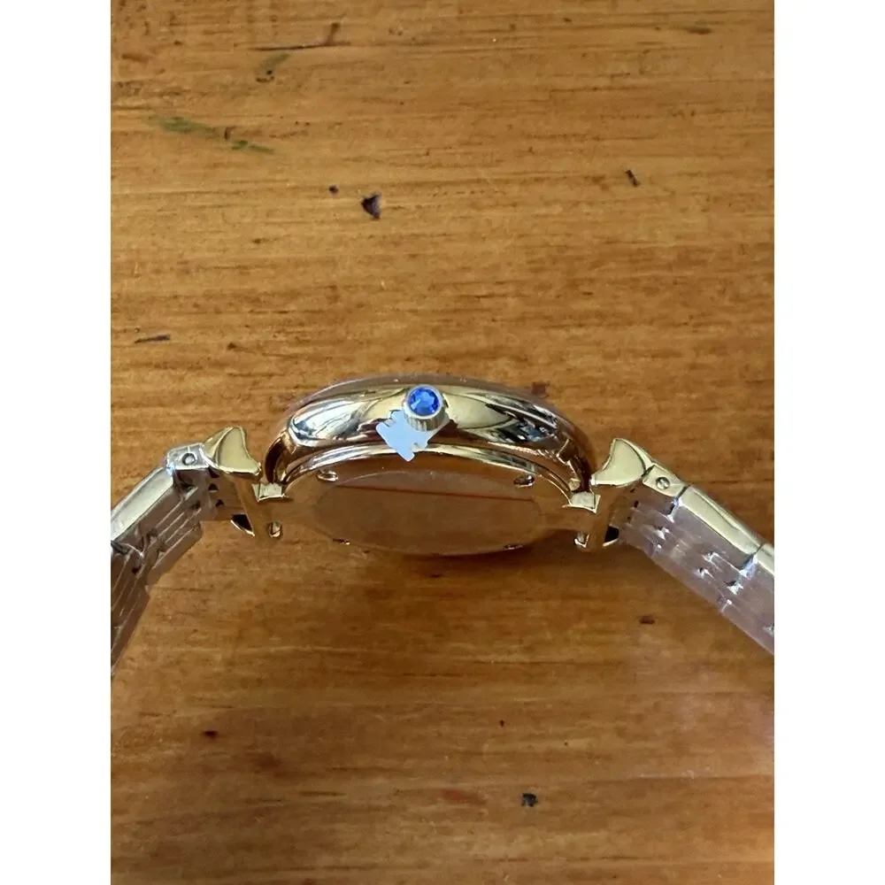 Porsamo Bleu Sylvie Abalone Dial Crystal Accents Stainless Steel Bracelet Watch